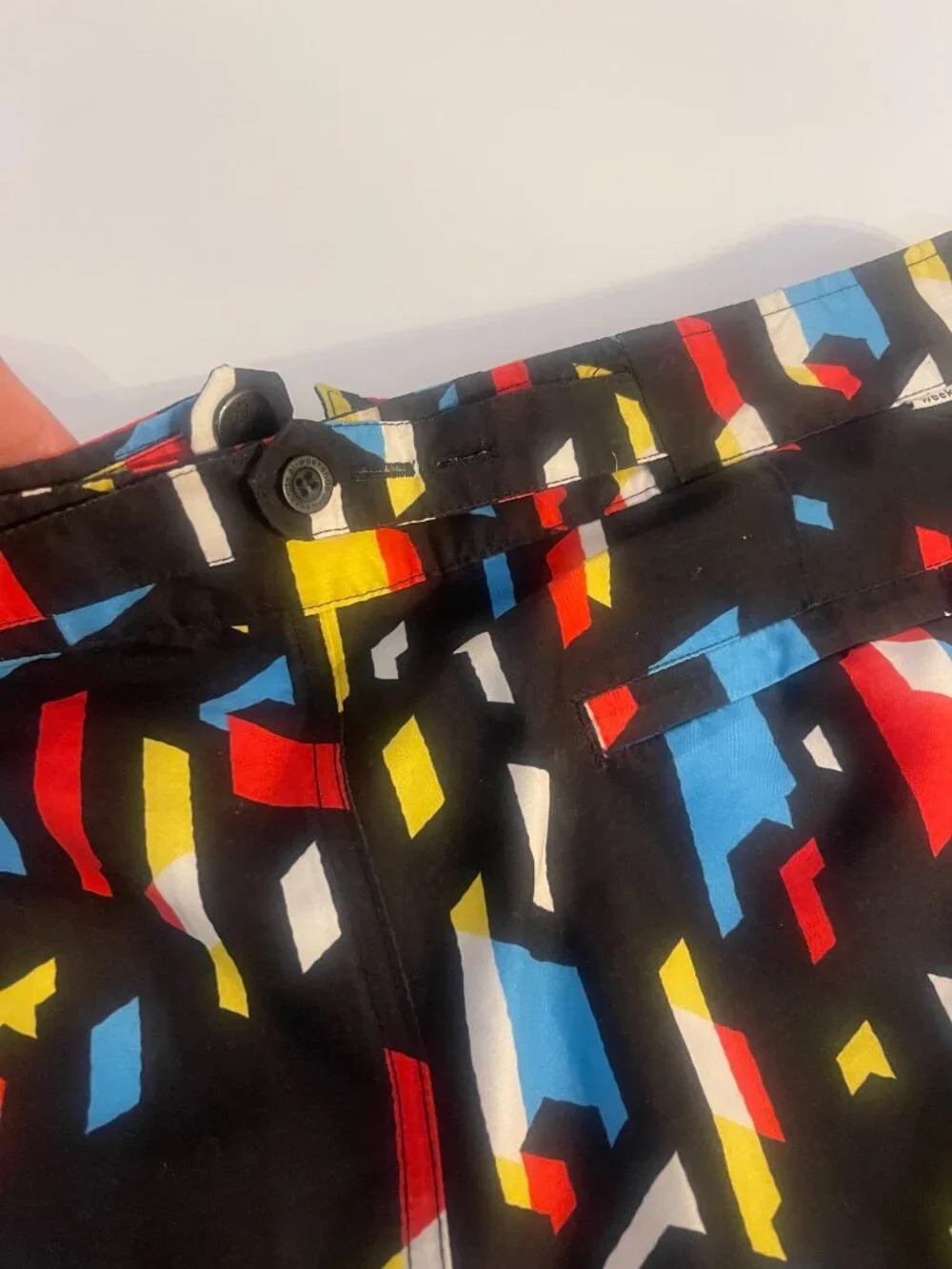 weekends at Geometric Print Swim Trunks Shorts Size Small